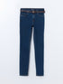 LC Waikiki Waist Belt Skinny Fit Women's Jean Trousers